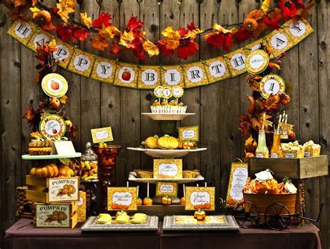 fall color birthday decorations|adult fall birthday party ideas.